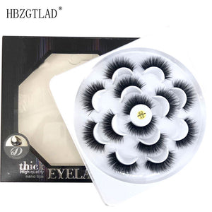 HBZGTLAD 1/2/7 pairs natural false eyelashes fake lashes long makeup 3d mink lashes eyelash extension mink eyelashes for beauty