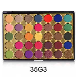 High Pigment Eyeshadow Palette 35 Colors Matte Shimmer Pressed Glitter Makeup Pallete Nudes Natural Bright Shades Cosmetics Set
