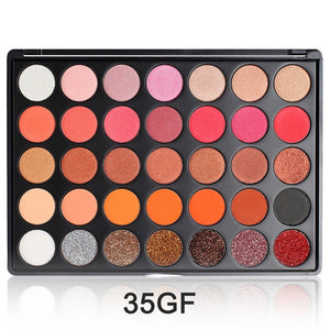 High Pigment Eyeshadow Palette 35 Colors Matte Shimmer Pressed Glitter Makeup Pallete Nudes Natural Bright Shades Cosmetics Set