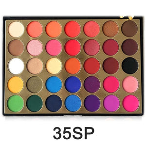 High Pigment Eyeshadow Palette 35 Colors Matte Shimmer Pressed Glitter Makeup Pallete Nudes Natural Bright Shades Cosmetics Set