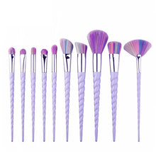 Load image into Gallery viewer, Hot 10pcs Unicorn Makeup Brushes Set Foundation Eyeshadow Base Powder Blush Blending Brushes Makeup Brush Cosmetic Tools