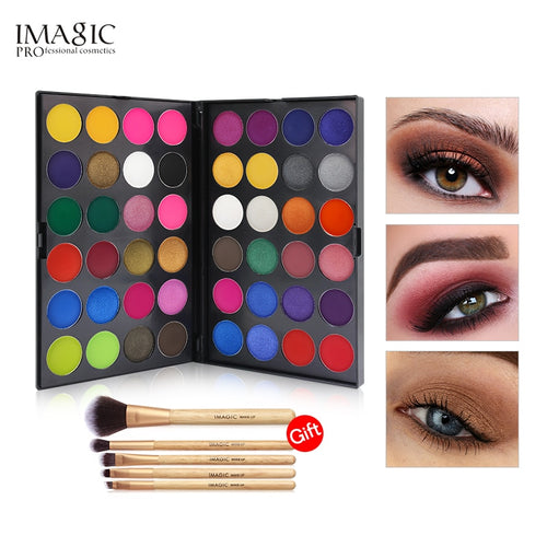 IMAGIC  Eyeshadow Pallete Professional 48 Colors Eyeshadow Matte Shimmer Glitter  Cosmetics Smoky  Eye Shadow Makeup Powder