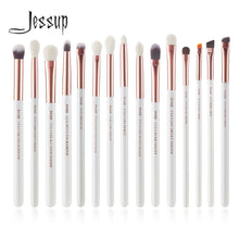 Load image into Gallery viewer, Jessup Pearl White/Rose Gold Professional Makeup Brushes Set Make up Brush Tools kit Eye Liner Shader natural-synthetic hair