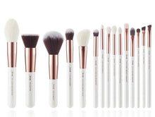 Load image into Gallery viewer, Jessup brushes Pearl White/Rose Gold Makeup brushes set Professional Beauty Make up brush Natural hair Foundation Powder Blushes