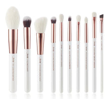 Load image into Gallery viewer, Jessup brushes Pearl White/Rose Gold Makeup brushes set Professional Beauty Make up brush Natural hair Foundation Powder Blushes