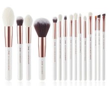 Load image into Gallery viewer, Jessup brushes Pearl White/Rose Gold Makeup brushes set Professional Beauty Make up brush Natural hair Foundation Powder Blushes