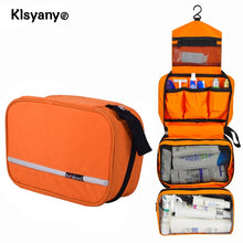 Load image into Gallery viewer, Klsyanyo Multi-functional Waterproof Compact Hanging Cosmetic Travel Bag Toiletry Neceser Wash Bag Makeup Necessaire Organizer