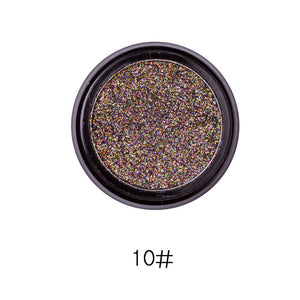 LULAA Glitter Eyeshadow Waterproof Purple Eye Shadow Sequins Pigment Long Lasting Shimmer Eyes Makeup Silver Eyeshadow Pallete