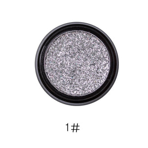 LULAA Glitter Eyeshadow Waterproof Purple Eye Shadow Sequins Pigment Long Lasting Shimmer Eyes Makeup Silver Eyeshadow Pallete