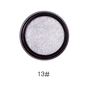 LULAA Glitter Eyeshadow Waterproof Purple Eye Shadow Sequins Pigment Long Lasting Shimmer Eyes Makeup Silver Eyeshadow Pallete