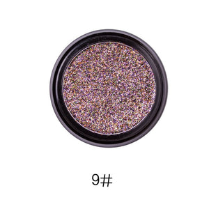 LULAA Glitter Eyeshadow Waterproof Purple Eye Shadow Sequins Pigment Long Lasting Shimmer Eyes Makeup Silver Eyeshadow Pallete