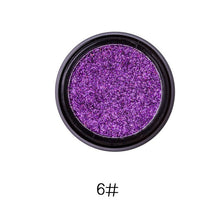 Load image into Gallery viewer, LULAA Glitter Eyeshadow Waterproof Purple Eye Shadow Sequins Pigment Long Lasting Shimmer Eyes Makeup Silver Eyeshadow Pallete