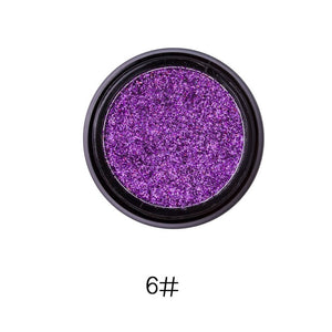 LULAA Glitter Eyeshadow Waterproof Purple Eye Shadow Sequins Pigment Long Lasting Shimmer Eyes Makeup Silver Eyeshadow Pallete