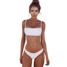 Load image into Gallery viewer, Lefeel 2019 Sexy Bikini Set Women Swimsuit Solid Bikini Backless Swimwear Low Waist Bathing Suit Female Brazilian Biquini