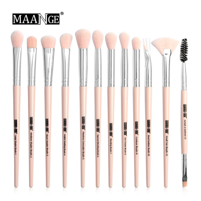 MAANGE New Make Up Brushes 3-12 PCS Professional Blending Eyeshadow Eyebrow Brush For Makeup Beauty Set