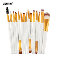 Load image into Gallery viewer, MAANGE Pro 15Pcs Makeup Brushes Set Eye Shadow Foundation Powder Eyeliner Eyelash Lip Make Up Brush Cosmetic Beauty Tool Kit Hot