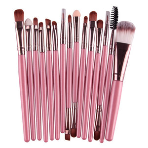 MAANGE Pro 15Pcs Makeup Brushes Set Eye Shadow Foundation Powder Eyeliner Eyelash Lip Make Up Brush Cosmetic Beauty Tool Kit Hot