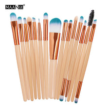 Load image into Gallery viewer, MAANGE Pro 15Pcs Makeup Brushes Set Eye Shadow Foundation Powder Eyeliner Eyelash Lip Make Up Brush Cosmetic Beauty Tool Kit Hot