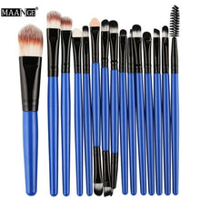 Load image into Gallery viewer, MAANGE Pro 15Pcs Makeup Brushes Set Eye Shadow Foundation Powder Eyeliner Eyelash Lip Make Up Brush Cosmetic Beauty Tool Kit Hot