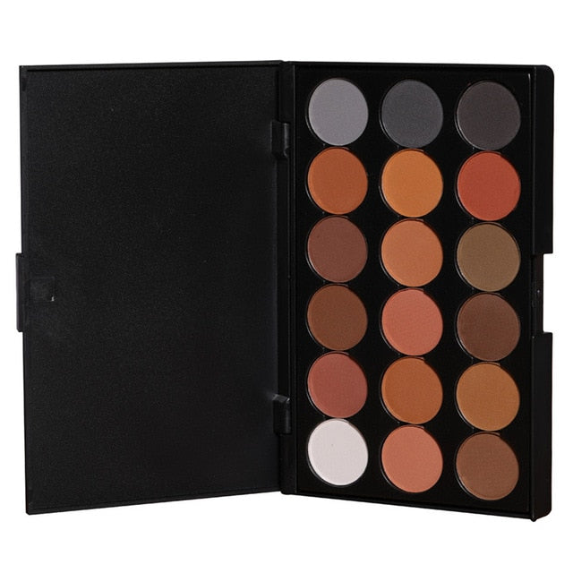 MEIS Eye Makeup Nudes Palette 18 Color Matte Eyeshadow Pallete glitter powder Eye Shadow Earth shadows brush set stamp pigment