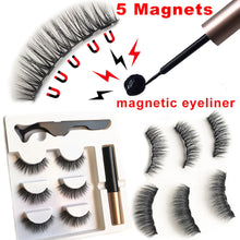 Load image into Gallery viewer, Magnetic Eyelashes Magnetic Eyeliner Tweezer Set 5 Magnet Faux Cils Magnetique Long Lasting False Eyelashes Extension Makeup