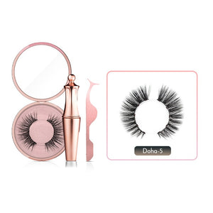 Magnetic False Eyelashes No Glue Full Eye 5 Magnet Reusable Fake Eyelashes Natural Soft Eyelashes Extension Magnetic Eyelash Kit