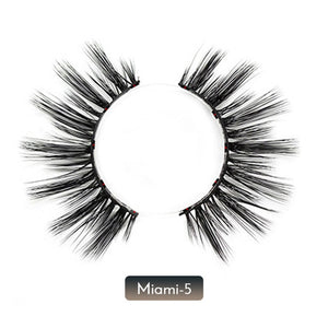 Magnetic False Eyelashes No Glue Full Eye 5 Magnet Reusable Fake Eyelashes Natural Soft Eyelashes Extension Magnetic Eyelash Kit