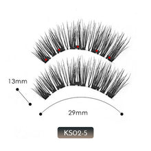 Load image into Gallery viewer, Magnetic False Eyelashes No Glue Full Eye 5 Magnet Reusable Fake Eyelashes Natural Soft Eyelashes Extension Magnetic Eyelash Kit