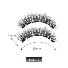 Load image into Gallery viewer, Magnetic False Eyelashes No Glue Full Eye 5 Magnet Reusable Fake Eyelashes Natural Soft Eyelashes Extension Magnetic Eyelash Kit