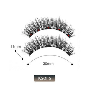 Magnetic False Eyelashes No Glue Full Eye 5 Magnet Reusable Fake Eyelashes Natural Soft Eyelashes Extension Magnetic Eyelash Kit