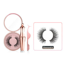 Load image into Gallery viewer, Magnetic False Eyelashes No Glue Full Eye 5 Magnet Reusable Fake Eyelashes Natural Soft Eyelashes Extension Magnetic Eyelash Kit