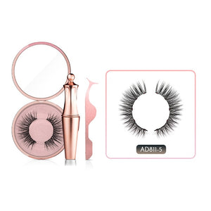 Magnetic False Eyelashes No Glue Full Eye 5 Magnet Reusable Fake Eyelashes Natural Soft Eyelashes Extension Magnetic Eyelash Kit