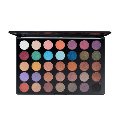 Makeup Pallete 35 Color Orange Eye Shadow Powder Pearly Matte Long-Lasting Glitter Eyeshadow