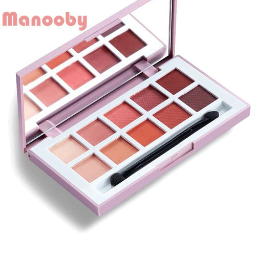 Manooby 10 Colors Eye Shadow Palette Natural  Matte Eyeshadow Powder Brand Professional Eyes Makeup Pallete Maquiagem