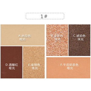 NOVO 6 Colors Silky Matte Glitter Eyeshadow Palette Set Makeup Eye Shadow Powder Pallete Make Up Pigment Beauty Cosmetic
