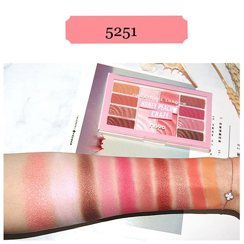 NOVO New 10 Colors Matte Glitter Eyeshadow Palette Set Makeup Eye Shadow Powder Pallete Make Up Pigment Beauty Cosmetic