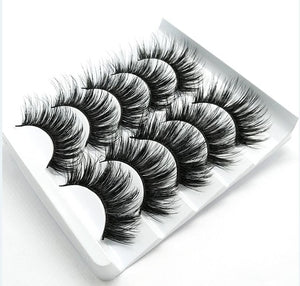 New 2/5 /8 pairs natural false eyelashes fake lashes long makeup 3d mink lashes eyelash extension mink eyelashes for beauty 03