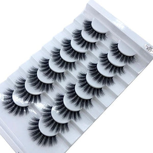 New 2/5 /8 pairs natural false eyelashes fake lashes long makeup 3d mink lashes eyelash extension mink eyelashes for beauty 03