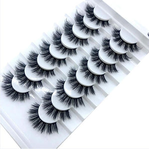 New 2/5 /8 pairs natural false eyelashes fake lashes long makeup 3d mink lashes eyelash extension mink eyelashes for beauty 03