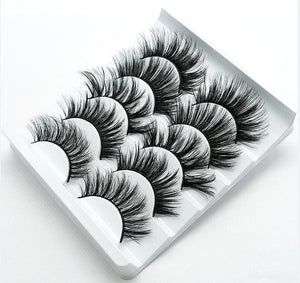 New 2/5 /8 pairs natural false eyelashes fake lashes long makeup 3d mink lashes eyelash extension mink eyelashes for beauty 03