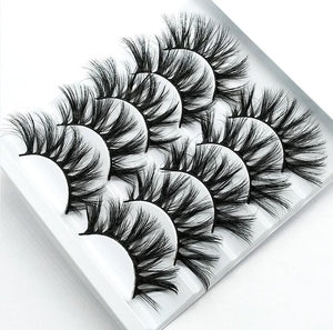 New 2/5 /8 pairs natural false eyelashes fake lashes long makeup 3d mink lashes eyelash extension mink eyelashes for beauty 03