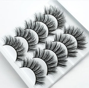 New 2/5 /8 pairs natural false eyelashes fake lashes long makeup 3d mink lashes eyelash extension mink eyelashes for beauty 03