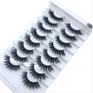 New 2/5 /8 pairs natural false eyelashes fake lashes long makeup 3d mink lashes eyelash extension mink eyelashes for beauty 03