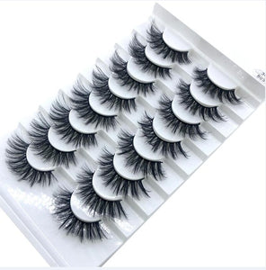 New 2/5 /8 pairs natural false eyelashes fake lashes long makeup 3d mink lashes eyelash extension mink eyelashes for beauty 03