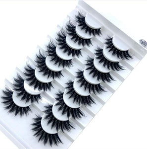 New 2/5 /8 pairs natural false eyelashes fake lashes long makeup 3d mink lashes eyelash extension mink eyelashes for beauty 03