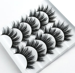 New 2/5 /8 pairs natural false eyelashes fake lashes long makeup 3d mink lashes eyelash extension mink eyelashes for beauty 03