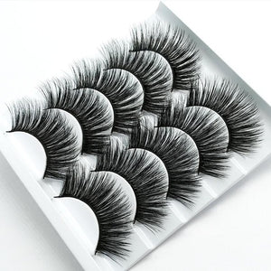 New 2/5 /8 pairs natural false eyelashes fake lashes long makeup 3d mink lashes eyelash extension mink eyelashes for beauty 03