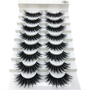 New 2/5 /8 pairs natural false eyelashes fake lashes long makeup 3d mink lashes eyelash extension mink eyelashes for beauty 03