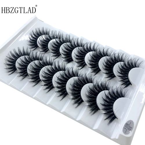 New 2/5 /8 pairs natural false eyelashes fake lashes long makeup 3d mink lashes eyelash extension mink eyelashes for beauty 03