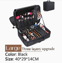 Load image into Gallery viewer, New Upgrade Large Capacity Cosmetic Bag Hot-selling Professinal Women Travel Makeup Case